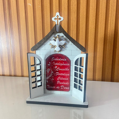 CAPELA PORTA DIVINO ESPÍRITO SANTO 16CM (1 UNIDADE)