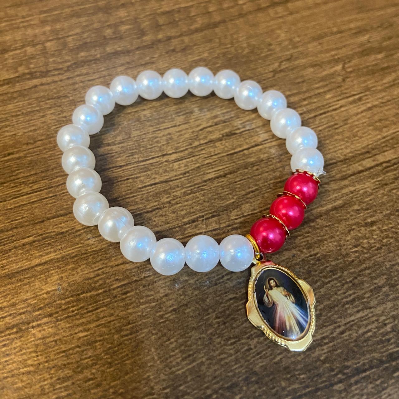 PULSEIRA PÉROLA JESUS MISERICORDIOSO  (01 UNIDADE)