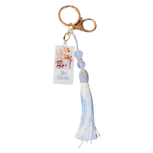 CHAVEIRO ACRÍLICO RESINADO MEU BATISMO (  1 UNIDADE)