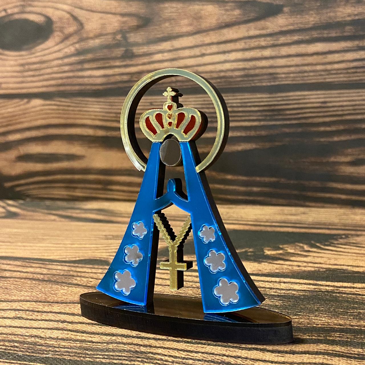 IMAGEM DE MESA MDF COM ACRÍLICO NOSSA SENHORA APARECIDA 10CM  (1 UNIDADE)