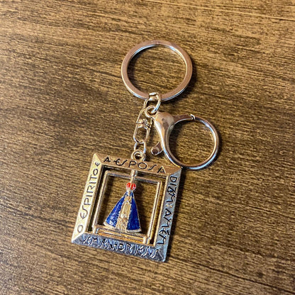 CHAVEIRO DOURADO NICHO NOSSA SENHORA APARECIDA COM STRASS (6UNIDADES)