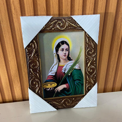 QUADRO COM MOLDURA RESINADO SANTA LUZIA 20,5X15,5 (1 UNIDADE)