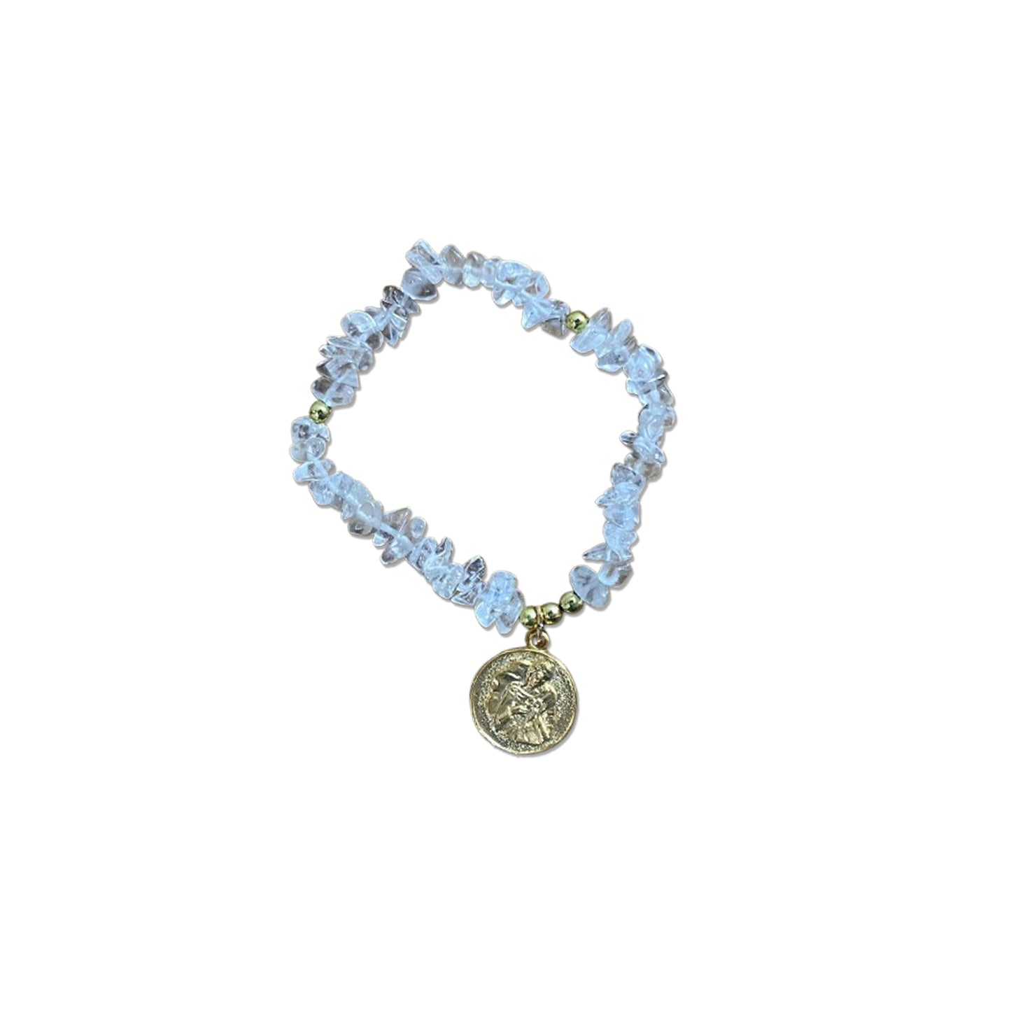 PULSEIRA CRISTAL NOSSA SENHORA  DESATADORA DOS NÓS E DIVINO ESPÍRITO SANTO  ( 1 UNIDADE)