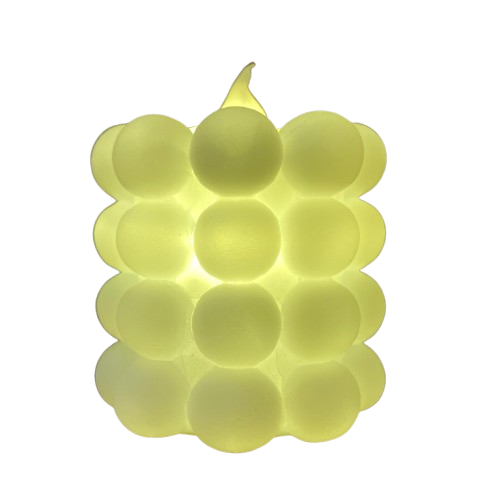 VELA ELETRÔNICA DECORADA - BOLINHAS 7,5CM ( 1 UNIDADES)