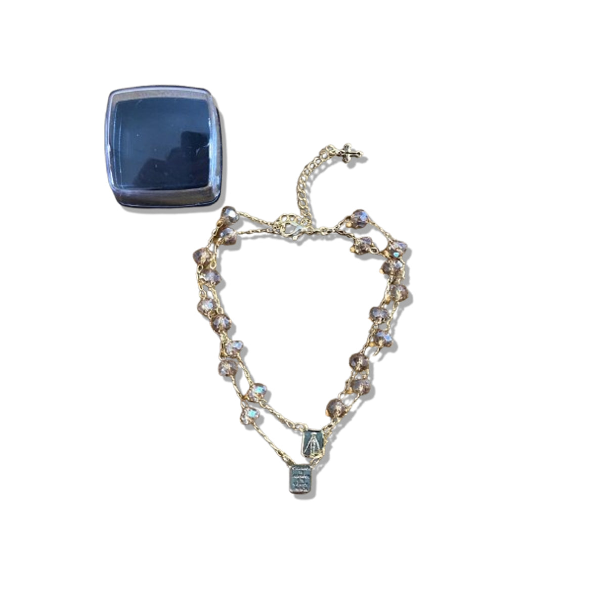 PULSEIRA ESCAPULARIO CRISTAL FURTA-COR  (3 UNIDADES)