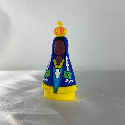 IMAGEM DE BORRACHA NOSSA SENHORA APARECIDA 07CM (3 UNIDADES)