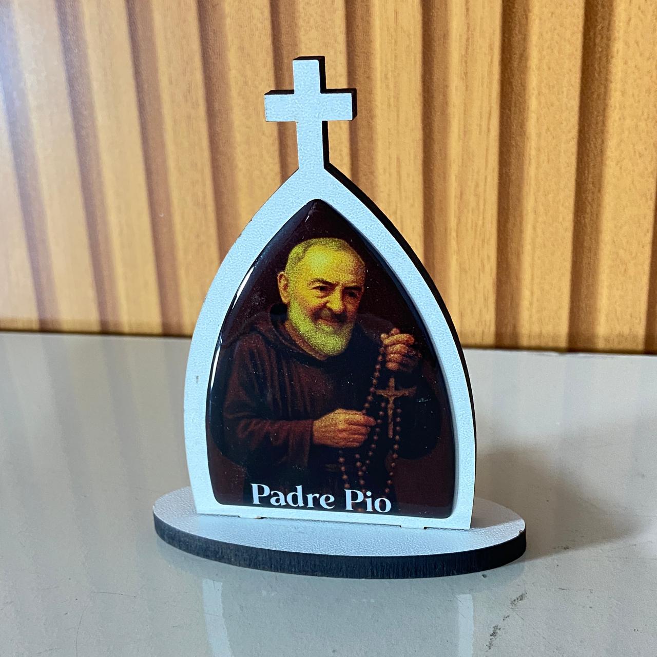 CAPELA MDF DESMONTÁVEL SANTO PADRE PIO 11CM (1 UNIDADE)
