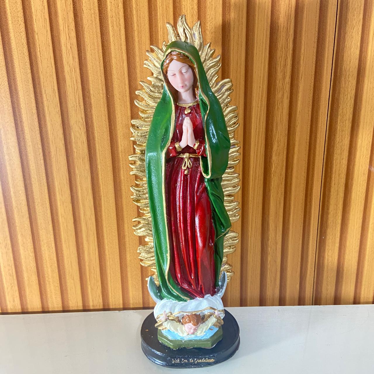 IMAGEM DE RESINA NACIONAL NOSSA SENHORA DE GUADALUPE 32CM (1 UNIDADE)