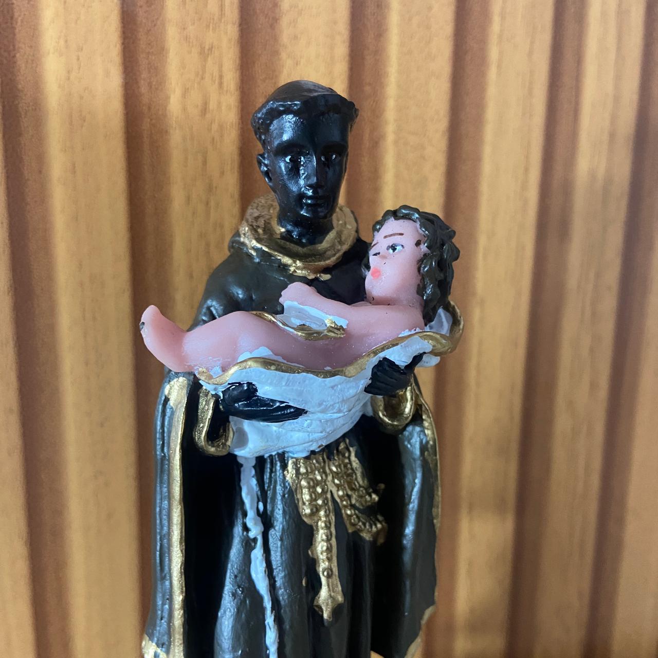 IMAGEM DE RESINA NACIONAL SÃO BENEDITO 15CM (1 UNIDADE)