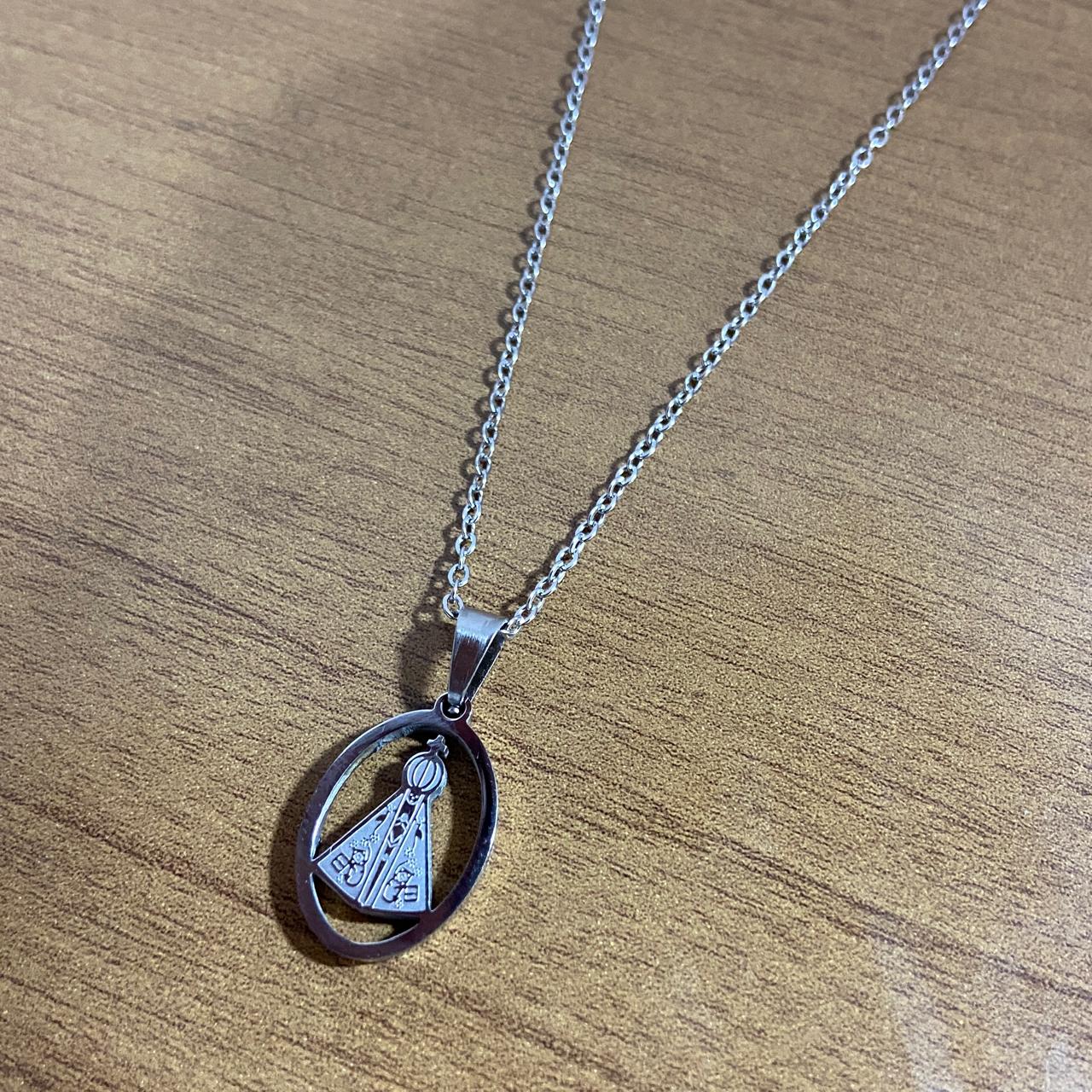 CORRENTE AÇO INOX NOSSA SENHORA APARECIDA MOD1  (1 UNIDADE)