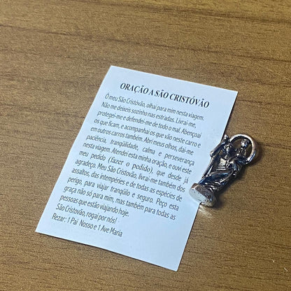 SANTO CHUMBO DE BOLSO SÃO CRISTOVÃO (12 UNIDADES)