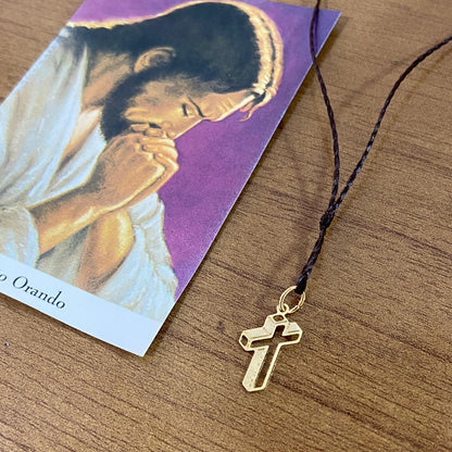 CORDÃO COM CRUZ 3D (05 UNIDADES)