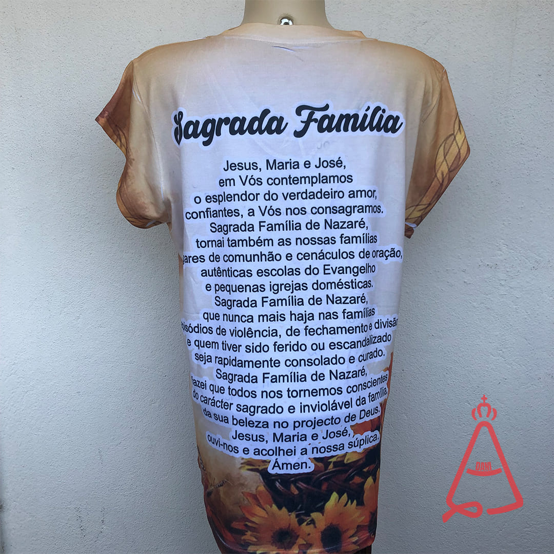CAMISETA RELIGIOSA SAGRADA FAMÍLIA TAMANHO:M (1 UNIDADE)