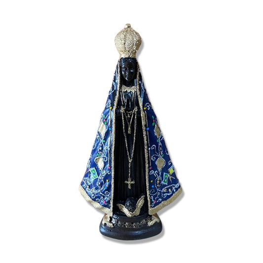 IMAGEM DE GESSO NOSSA SENHORA APARECIDA PINTADA 34CM (1 UNIDADE)
