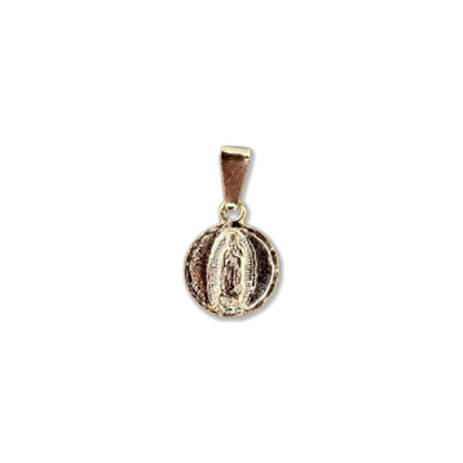 PINGENTE DOURADO REDONDO NOSSA SENHORA DE GUADALUPE  (6 UNIDADES)