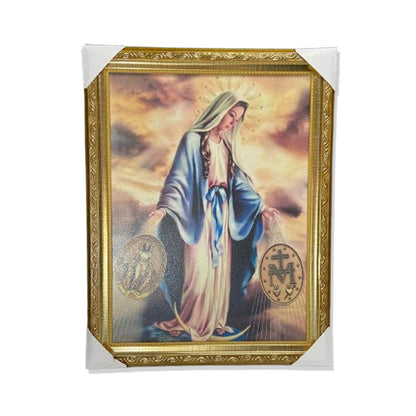 QUADRO COM MOLDURA RESINADO NOSSA SENHORA DAS GRAÇAS 45CMX35CM (1 UNIDADE)