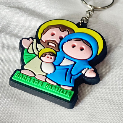 CHAVEIRO EMBORRACHADO SAGRADA FAMÍLIA  MOD3 (12 UNIDADES)