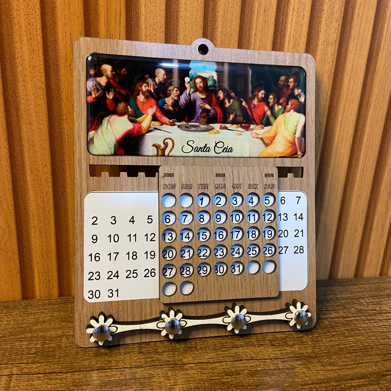 CALENDÁRIO INFINITO SANTA CEIA 18,5X15,5CM (1 UNIDADE)