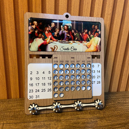 CALENDÁRIO INFINITO SANTA CEIA 18,5X15,5CM (1 UNIDADE)