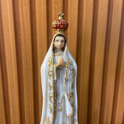 IMAGEM DE RESINA NACIONAL NOSSA SENHORA DE FÁTIMA 20CM (1 UNIDADE)