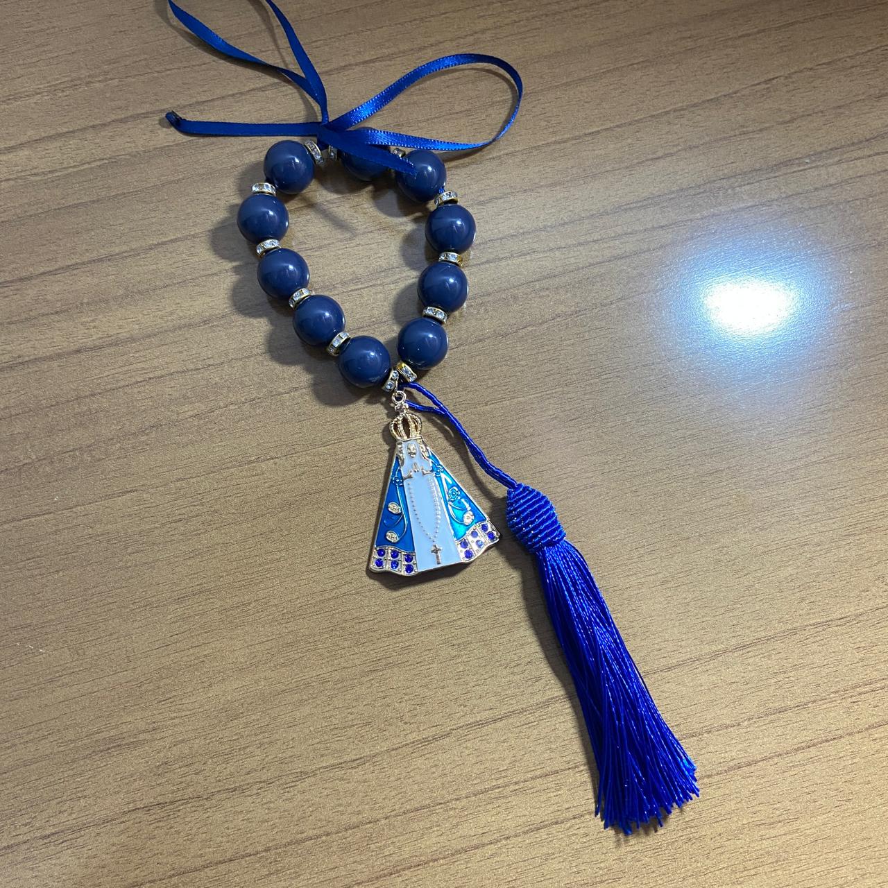 DEZENA PÉROLA AZUL NOSSA SENHORA APARECIDA 15MM (1 UNIDADE)