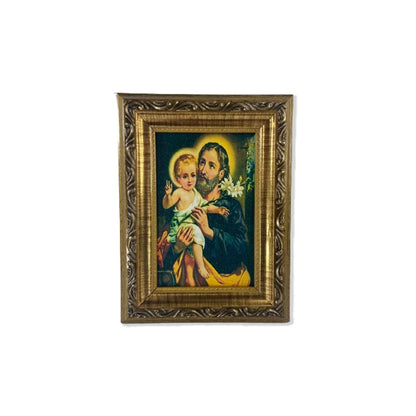 QUADRO COM MOLDURA RESINADO SÃO JOSÉ 20,5X15,5 (1 UNIDADE)