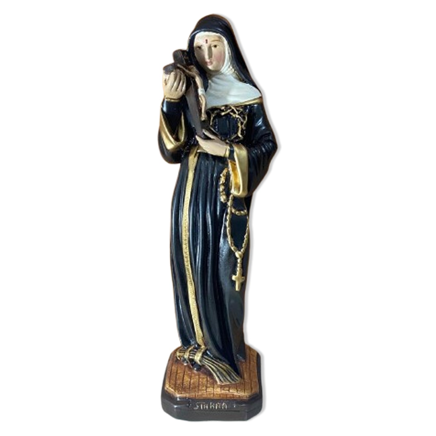 IMAGEM DE GESSO SANTA RITA DE CÁSSIA 40CM (1 UNIDADE)