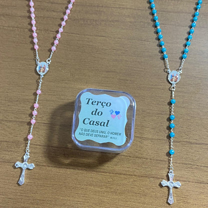 TERÇO PÉROLA NA CAIXINHA DO CASAL  4MM (1 UNIDADES)