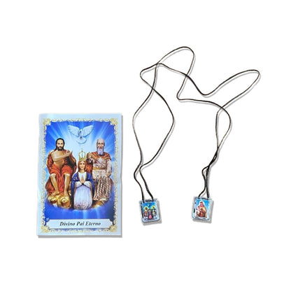 ESCAPULÁRIO CORDINHA NOSSA SENHORA DO CARMO E DIVINO PAI ETERNO (12 UNIDADES)