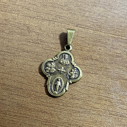 MEDALHA ITALIANA OURO VELHO QUATRO VIAS (6 UNIDADES)