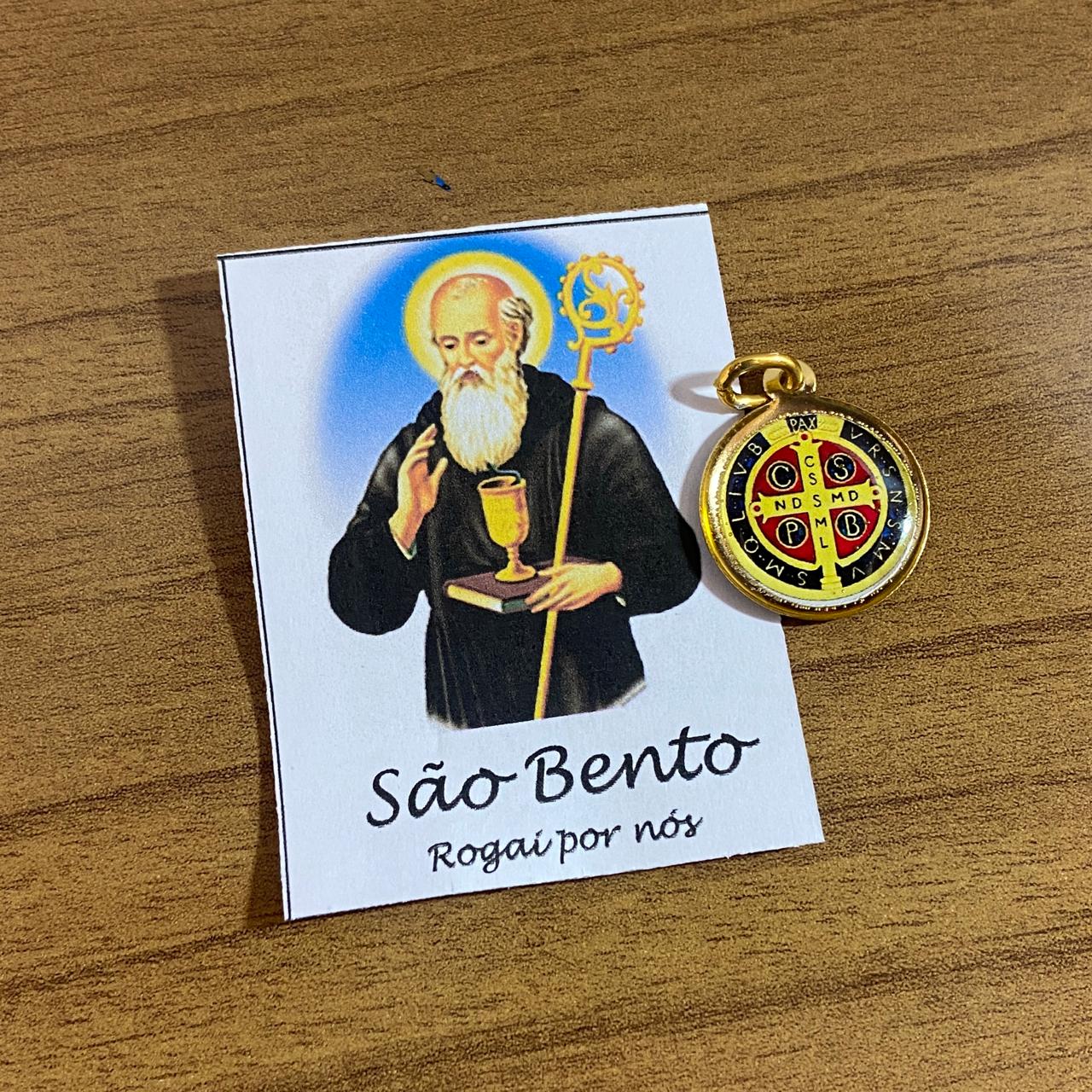 MEDALHA DUPLA FACE MEDALHA SÃO BENTO (12 UNIDADES)