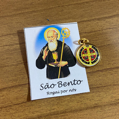 MEDALHA DUPLA FACE MEDALHA SÃO BENTO (12 UNIDADES)