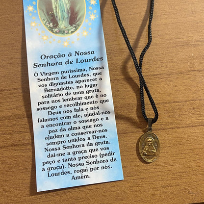 CORDÃO COM MEDALHA OURO VELHO NOSSA SENHORA DE LOURDES (1 UNIDADES)