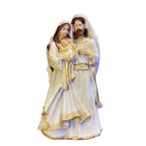 IMAGEM DE GESSO SAGRADA FAMÍLIA 19CM (1 UNIDADE)