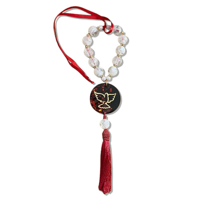 DEZENA PÉROLA DIVINO ESPÍRITO SANTO RESINADO 15MM (1 UNIDADE)