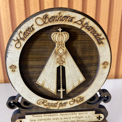 TOTEM MDF TABACO NOSSA SENHORA APARECIDA (1 UNIDADE)