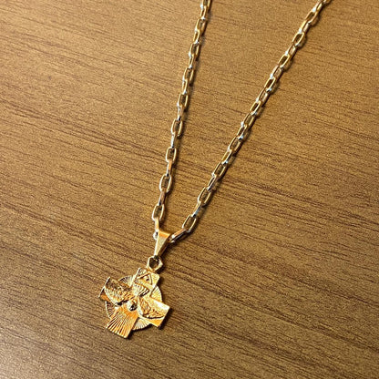 CORRENTE DOURADA DIVINO ESPÍRITO SANTO MOD3 ( 1 UNIDADE)