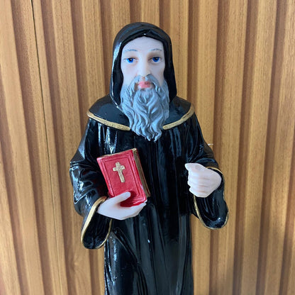 IMAGEM DE RESINA NACIONAL SÃO BENTO 30CM  (1 UNIDADE)