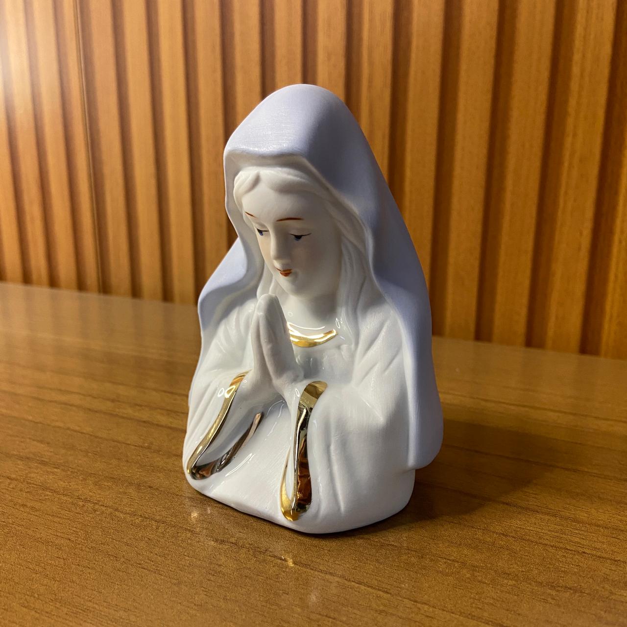 IMAGEM DE PORCELANA MADONA 10,5CM (1 UNIDADE)