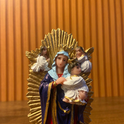 IMAGEM DE RESINA NACIONAL NOSSA SENHORA DO PERPÉTUO SOCORRO 15CM (1 UNIDADE)