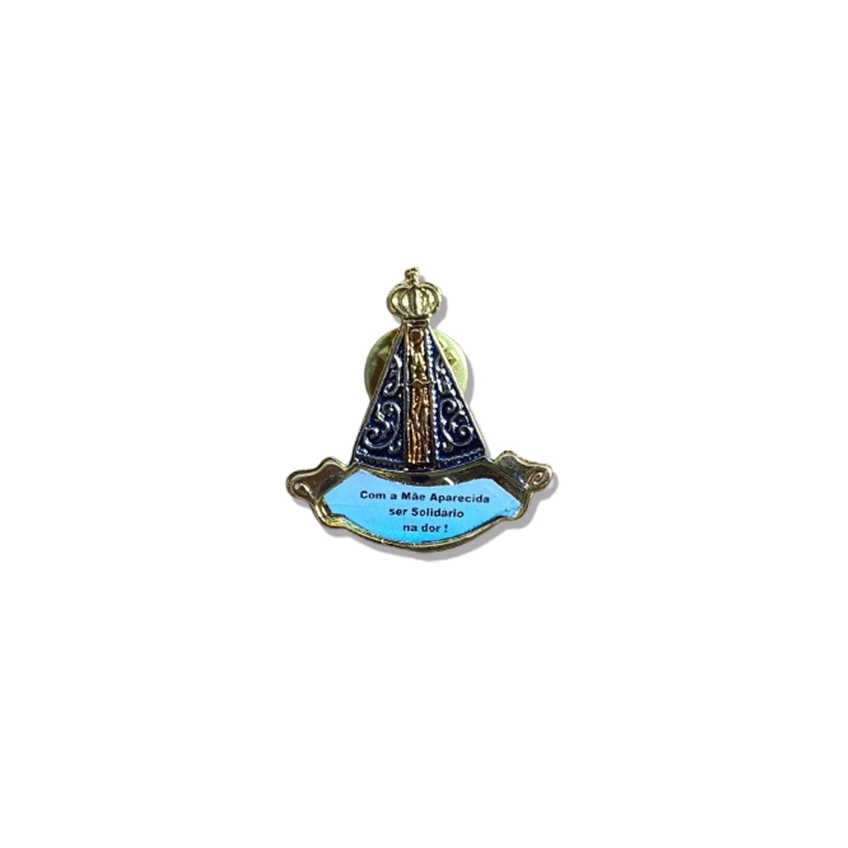 BOTOM DOURADO RESINADO NOSSA SENHORA APARECIDA MOD2 (6 UNIDADES)
