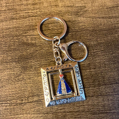 CHAVEIRO DOURADO NICHO NOSSA SENHORA APARECIDA COM STRASS (6UNIDADES)