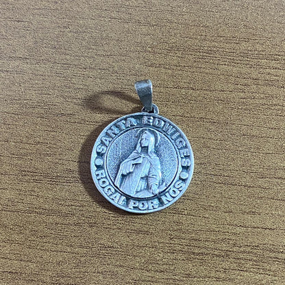 PINGENTE PRATEADO SANTA EDWIGES (6 UNIDADES)