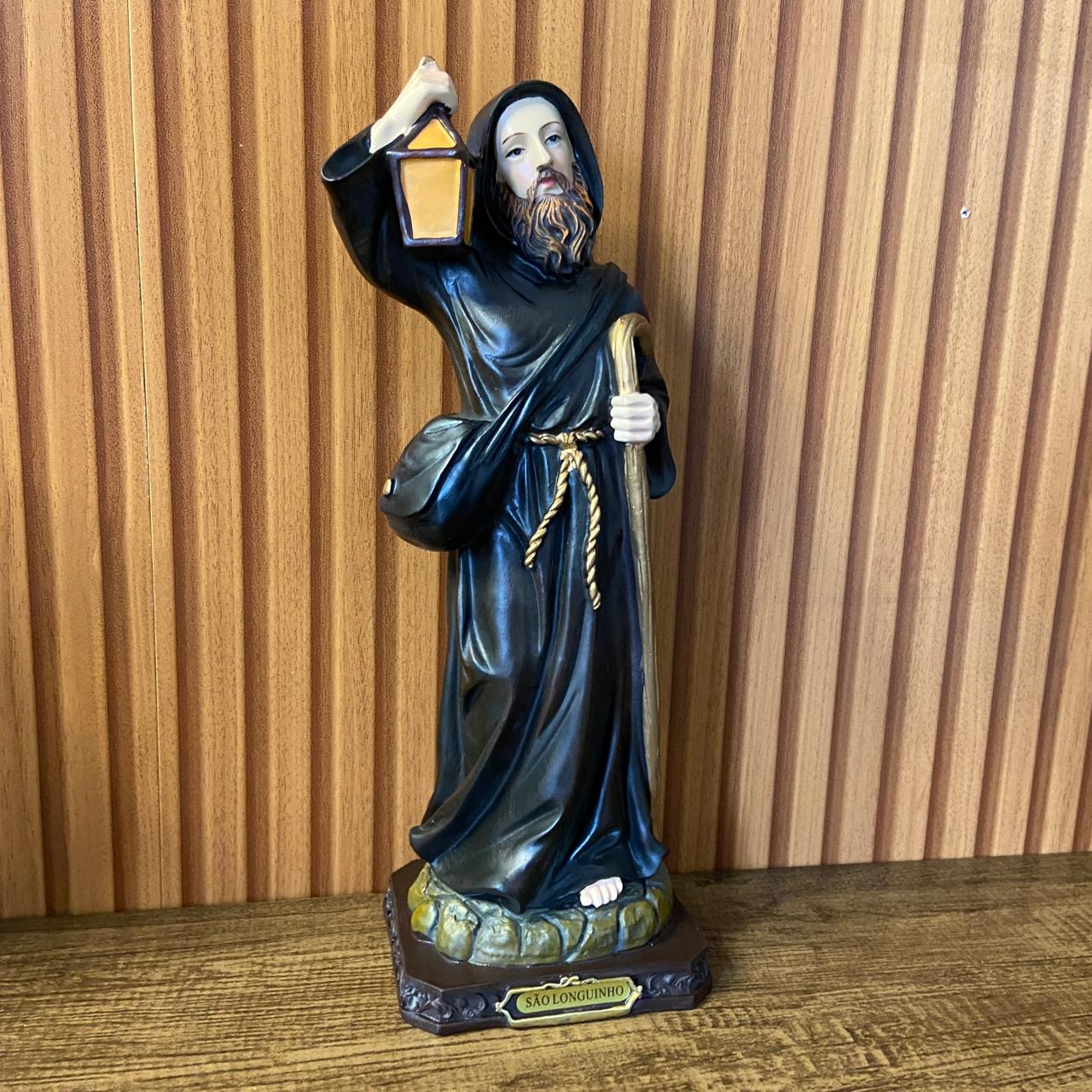 IMAGEM DE RESINA IMPORTADA SÃO LONGUINHO 31CM (1 UNIDADE)