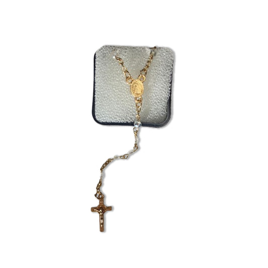 TERÇO CRISTAL NOSSA SENHORA APARECIDA 04MM  (1 UNIDADE)