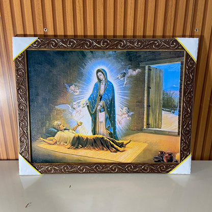 QUADRO COM MOLDURA RESINADO NOSSA SENHORA DE GUADALUPE 34CMX44CM (1 UNIDADE)
