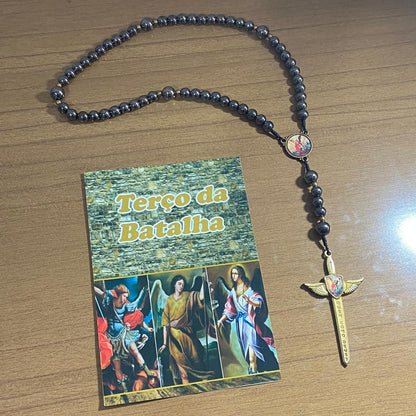 TERÇO ESPADA DE SÃO MIGUEL ARCANJO 8MM (1 UNIDADE)