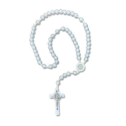 TERÇO NOSSA SENHORA APARECIDA  BRANCO 10MM (6 UNIDADES)