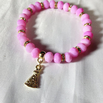 PULSEIRA CRISTAL ROSA NOSSA SENHORA APARECIDA  (06 UNIDADES)