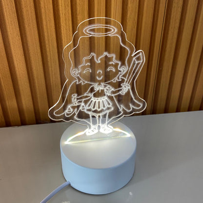 ABAJUR COM LED SÃO MIGUEL ARCANJO 18,5CM (1 UNIDADE)